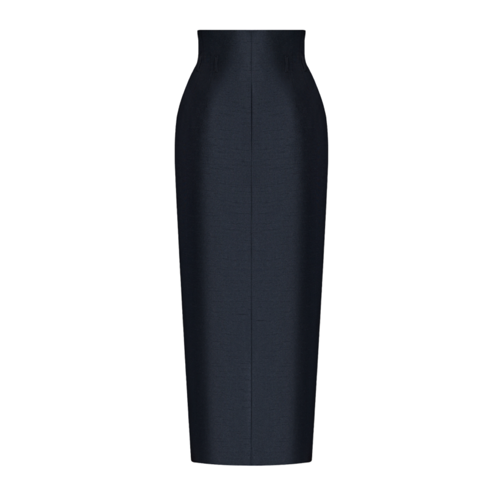 Юбка миди с завышенной талией из шелка