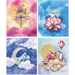 Тетрадь общая 48 листов на скрепке "Акварельные сюжеты"