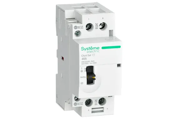 Контактор модульный Systeme Electric City9 Set 2П 40А 220В АС 2НО 39274