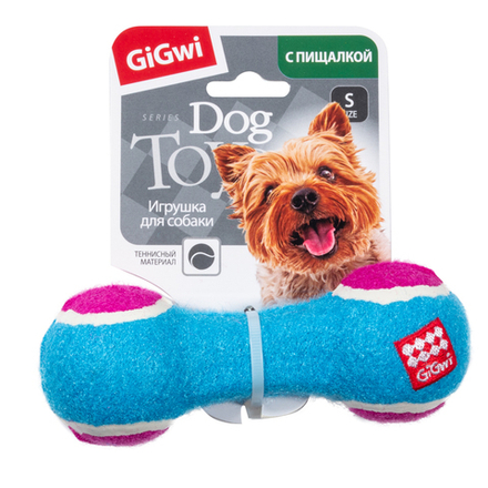 Gigwi CATCH & FETCH Игрушка для собак гантель малая с пищалкой 13 см