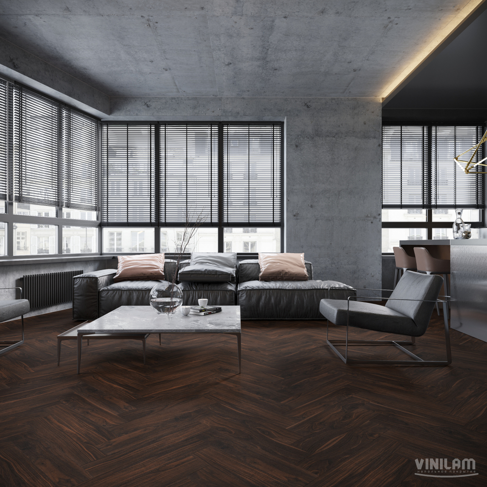 SPC ламинат VINILPOL Herringbon 9977 Паркет Да Винчи (1.355м2)