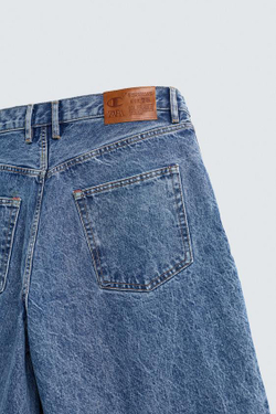 ZARA X CHAMPION ® ДЖИНСЫ СВОБОДНОГО КРОЯ, ВЫЦВЕТШИЙ СИНИЙ