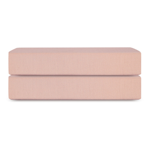 Простыня на резинке из премиального сатина цвета пыльной розы из коллекции essential, 200х200х30 см