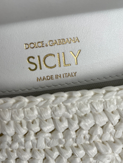 Сумка Dolce&Gabbana Small Sicily Raffia Crochet