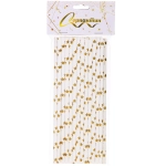 Трубочка для коктейля «Звёзды» 19,5 см d-6 мм (набор 25 шт), золото