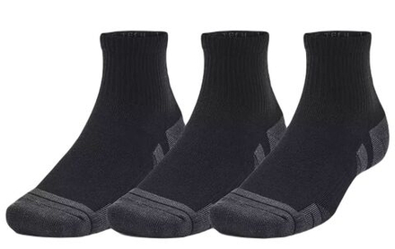 Теннисные носки Under Armour Performance Tech Quarter Socks 3-Pack - Black