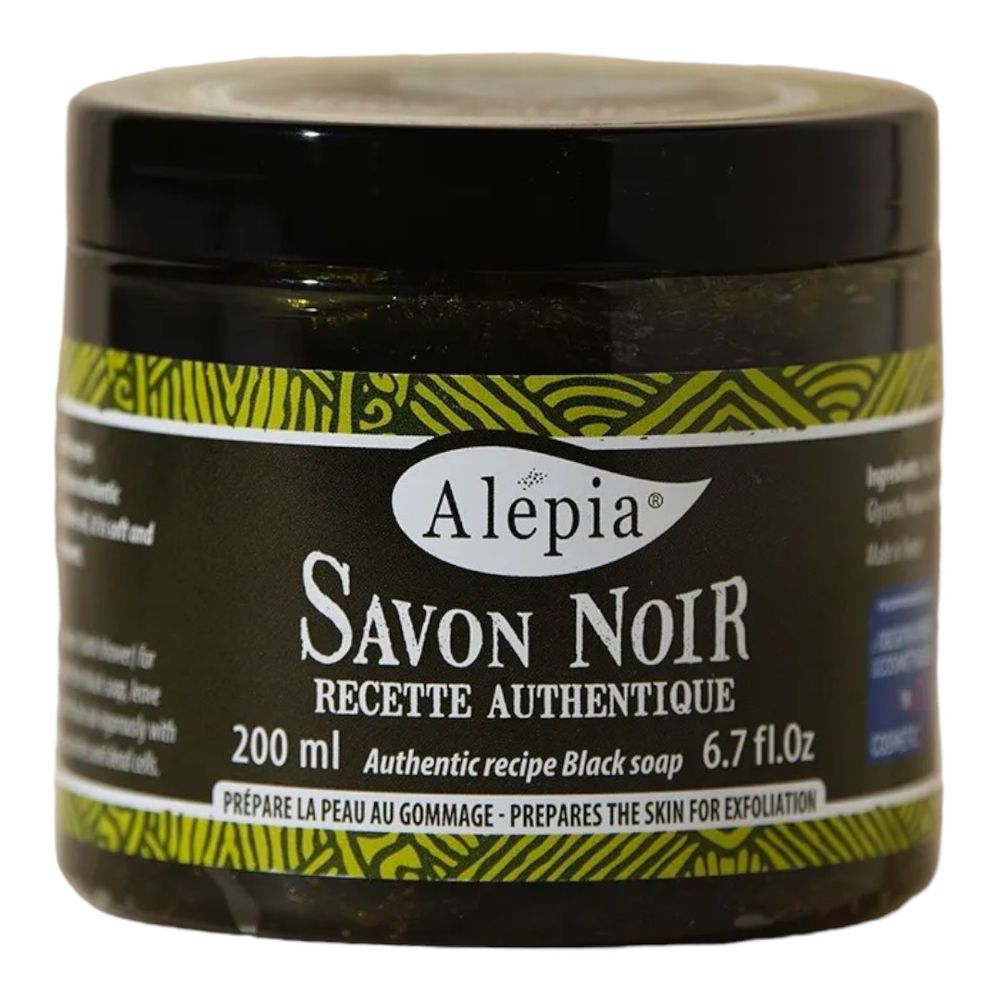 Традиционное черное мыло для домашнего спа, 200 г (Alepia)