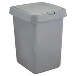 Контейнер для мусора Квадра с крышкой Push to Open 25л серый