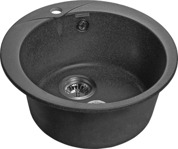 Мойка врезная круглая  Рондо Эко-М D480 белый без сифона