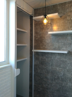 Шкаф на лоджию дома серии П44, П44Т "каблук", "сапожок"