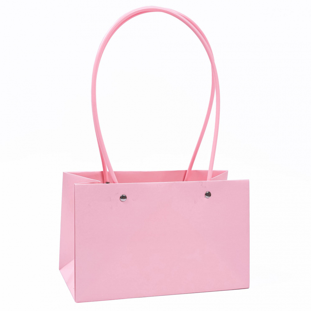 Пакет для цветов ПРЯМОУГОЛЬНЫЙ 22*10,5*13,5 СВЕТЛЫЙ