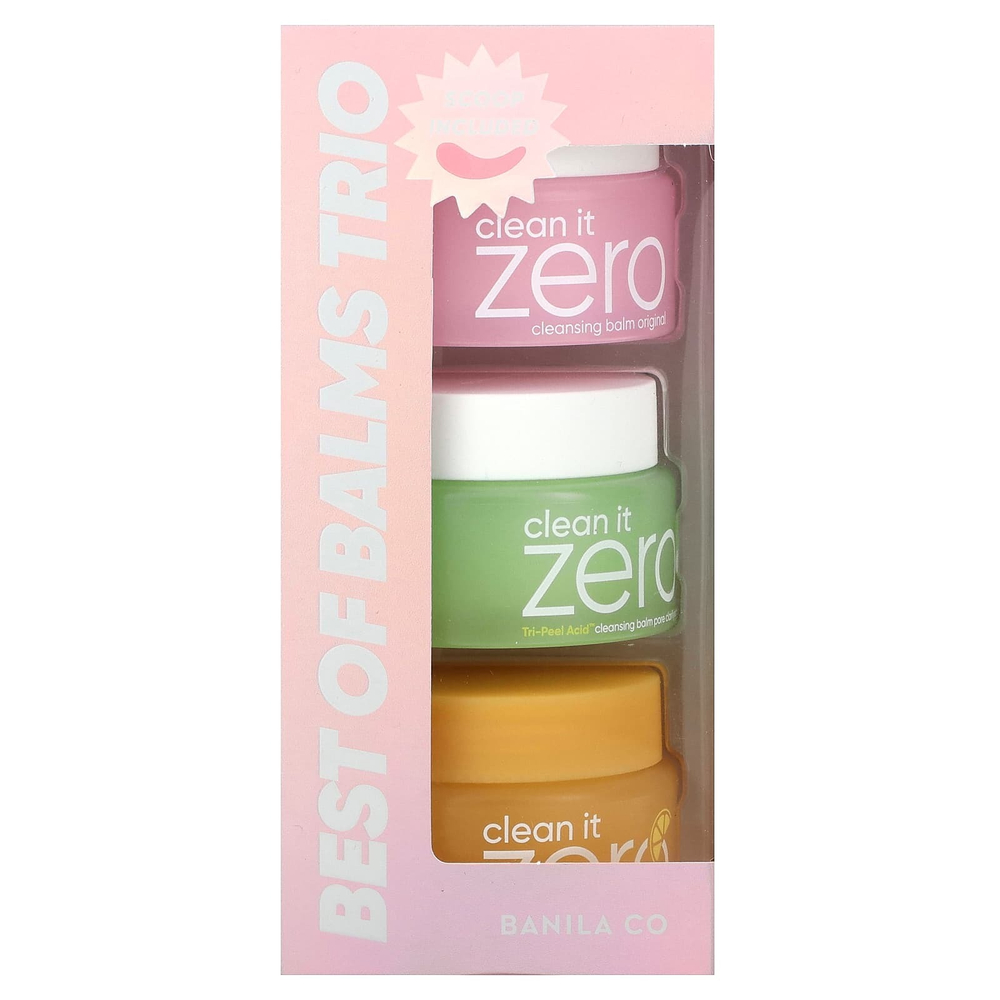 Banila Co, Best of Balms Trio, очищающие бальзамы Clean it Zero, 3 шт. В упаковке, по 25 мл (0,84 жидк. унц.)