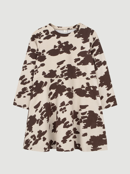 Платье с длинным рукавом Mjölk Cow Camouflage