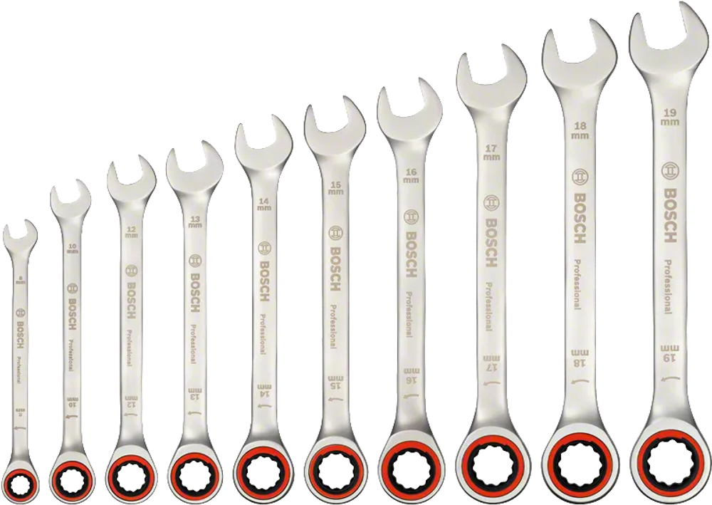 Набор рожковых/комбинированных ключей 10 шт BOSCH 1600A02AU0
