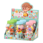 Ластик Qihao, фигурный, серия "Еда", в пластиковой баночке, 18 шт в наборе