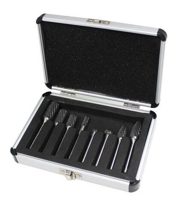 Набор шарошек металлических разнопрофильных по металлу ''PROFI''8пр.(? хвостовика 6мм),в аллюм. кейсе RockForce##Rock FORCE RF-61709