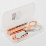 6996023 Детский маникюрный набор (ножницы, книпсер, пилка, пинцет), цвет розовый