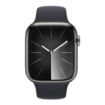 Apple Watch Series 9 41 мм Stainless Steel Graphite with Sport Band Midnight M/L