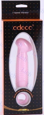 Розово-белый вибратор O-zone с головкой-подушечкой