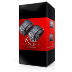 Черные кожаные оковы на цепочке с карабинами (Цвет: черный)