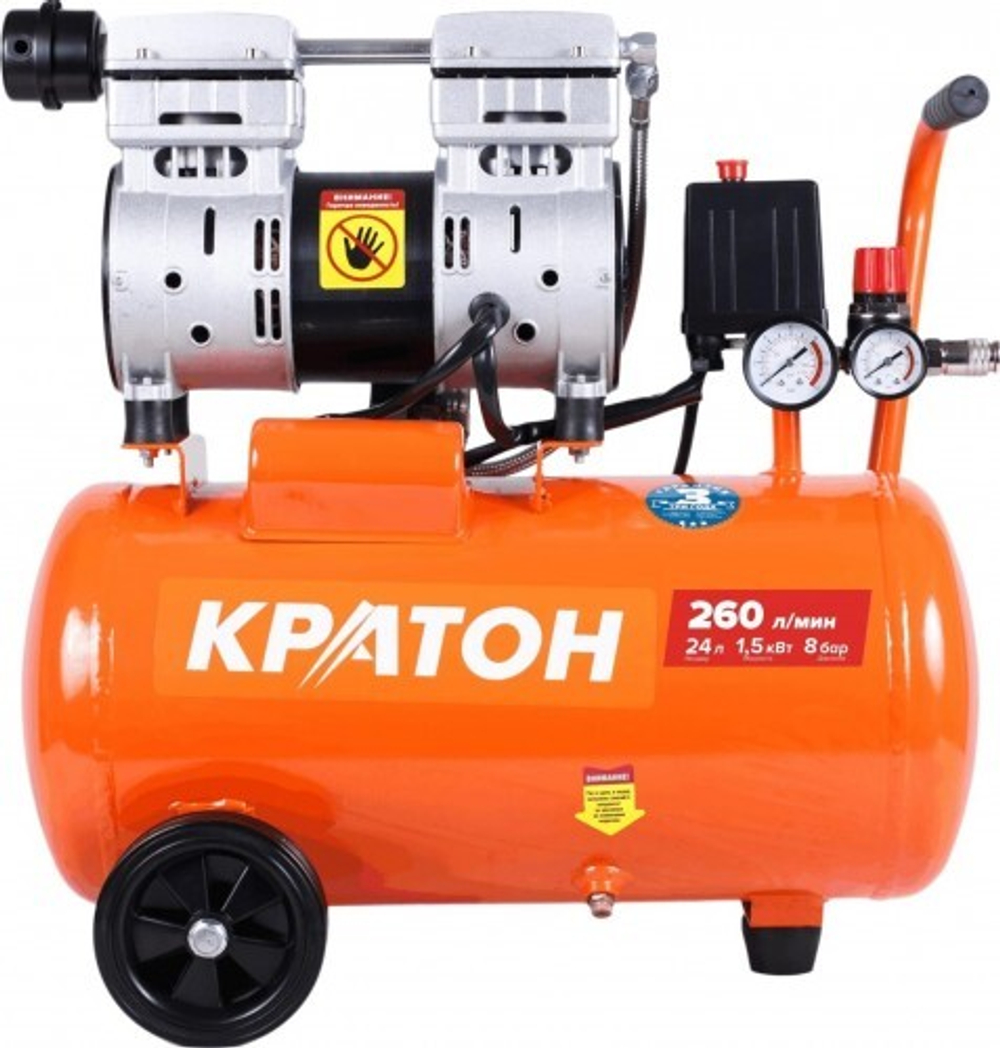 Компрессор поршневой безмасляный КРАТОН AC-260-24-OFHS 3 01 01 055