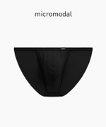 Мужские трусы слипы танга Atlantic, 1 шт. в уп., микромодал, черные, MP-1587