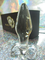 Прозрачная стеклянная анальная пробка - 12 см. (Цвет: прозрачный)