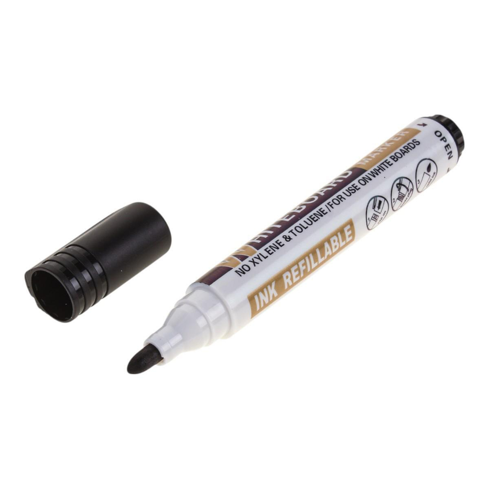 Маркер для белой доски, 2мм, черный цвет