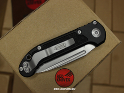 Нож Microtech BLK LUDT Gen III Standard S/E - клинок серый, черная рукоять