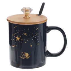 GAEM Кружка с крышкой и ложкой, 300 мл, L12 W8 H12 см, 4в.