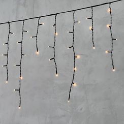 Светодиодная бахрома 4,9*0,5 м., 240 экстра теплых белых LED ламп, черный провод ПВХ, Beauty Led (PIL240-11-2EWW)