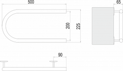 Полотенцесушитель Terminus Электро 25 П-обр 500х200