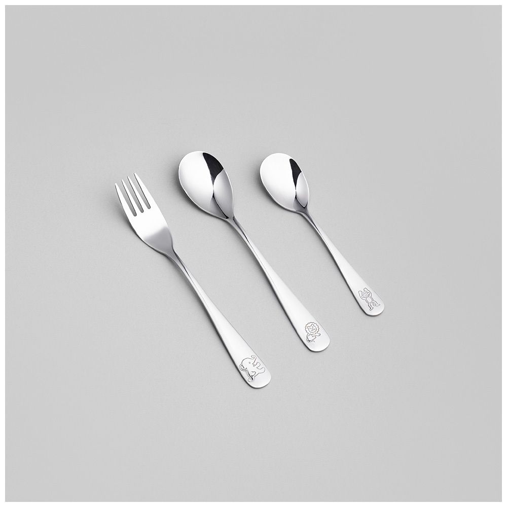 НАБОР ДЕТСКИХ СТОЛОВЫХ ПРИБОРОВ ZOO AGNESS 3 ПР