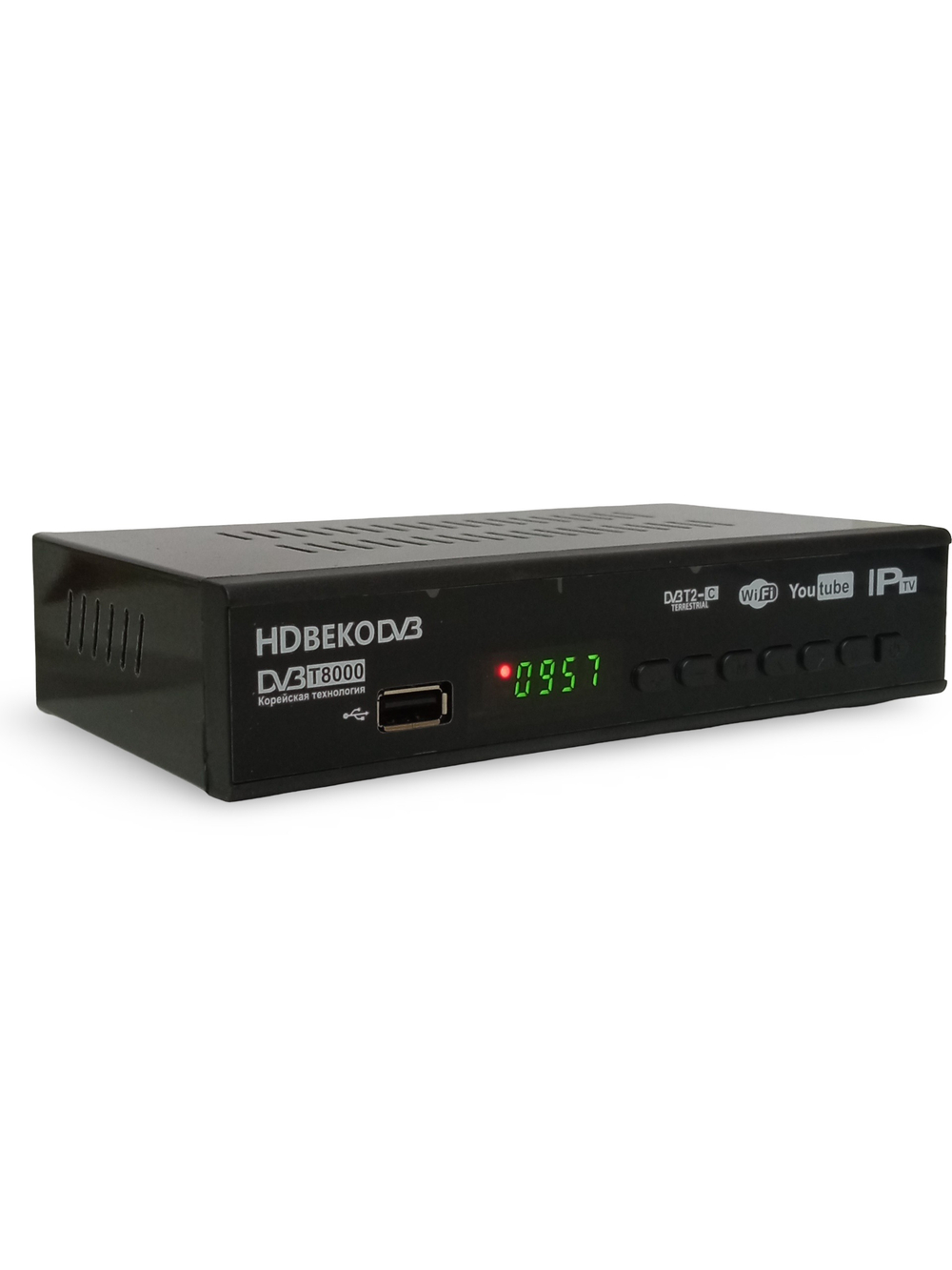 Цифровая телевизионная приставка DVB-T2/C Wi-Fi Miracast T8000 HDBEKODVB