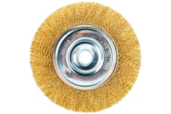 Щетка дисковая для УШМ (латунированная проволока 0,3 мм, 200 мм) MIRAX 35141-200