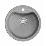Мойкa ML-GM09 КОМФОРТ круглая, графит (342), 510 мм (глуб. чаши 190)