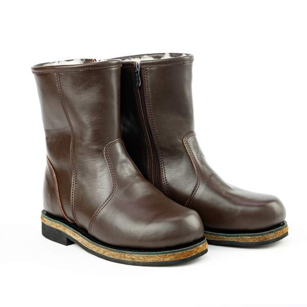 Унты укороченные мужские из кожи теленка