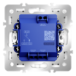 Выключатель встраиваемый VOLTUM S70 для жалюзи 10А, (белый глянцевый)