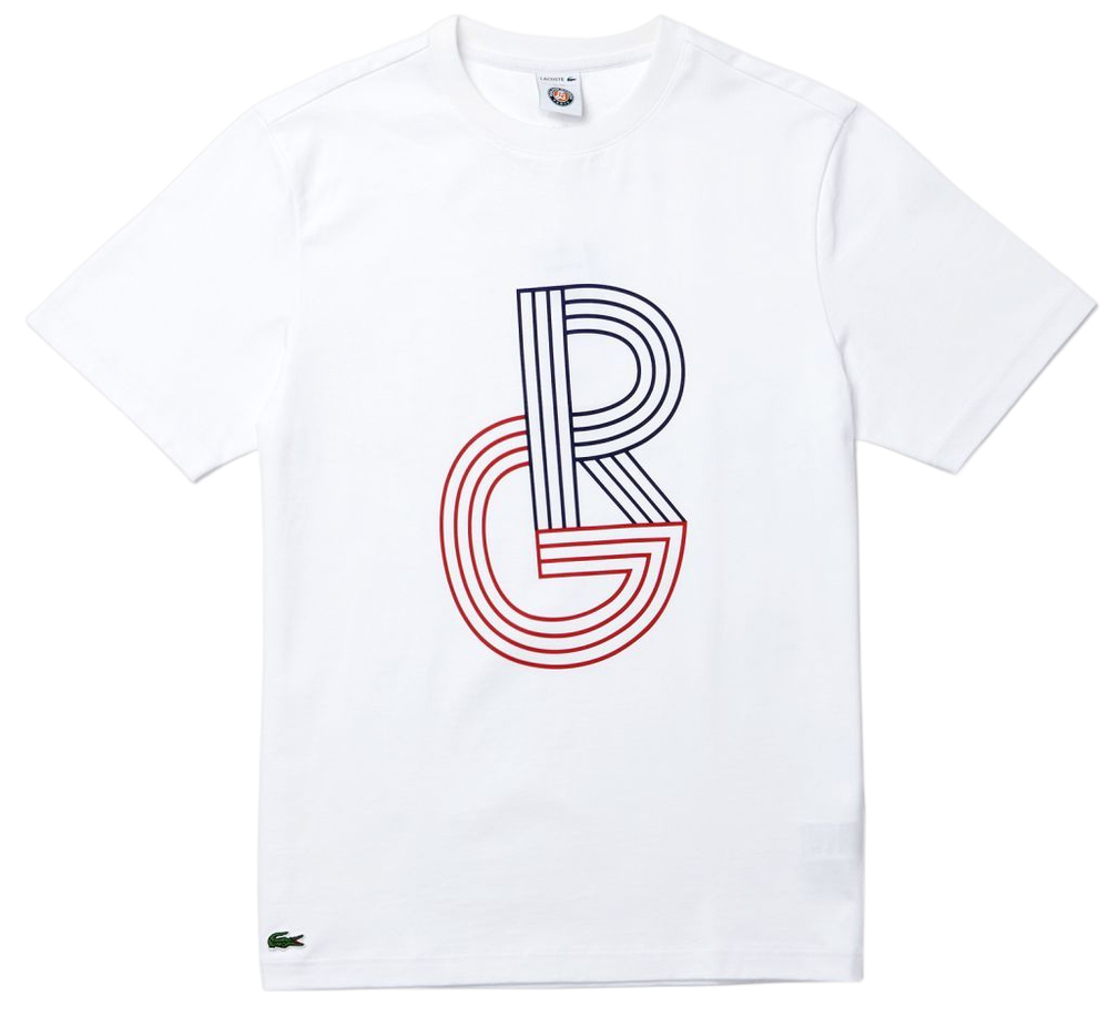 Мужская теннисная футболка Lacoste SPORT Short Sleeve T-Shirt RG - white