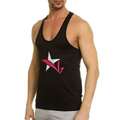 Черная майка с цветным логотипом Van Baam (Размер: L) (Цвет: черный)