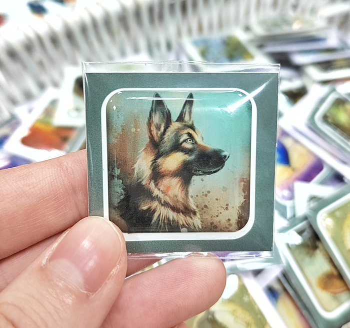 Объемная наклейка Овчарка