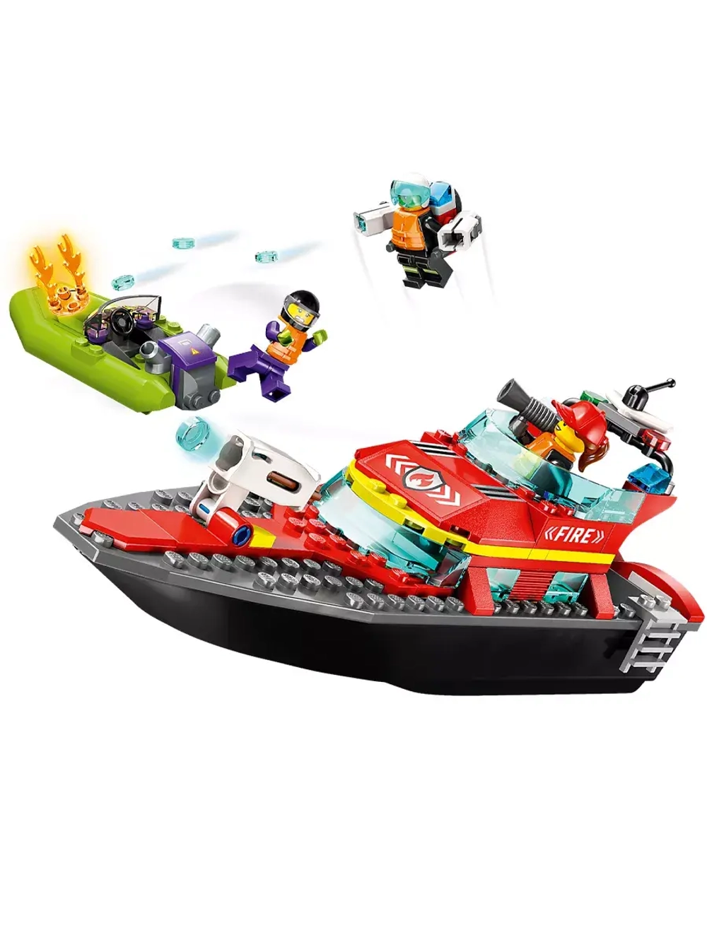 Лего Сити Спасательный пожарный катер 60373 Lego City
