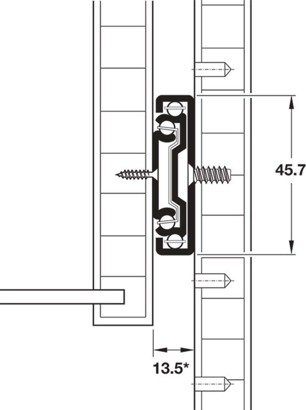 Направляющие шариковые с доводчиком, 500мм HAFELE
