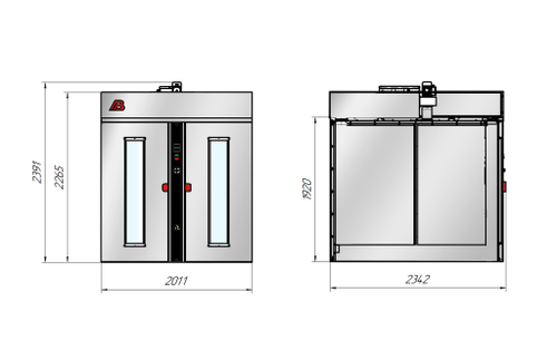 Шкаф расстойный электрический Восход Бриз-342