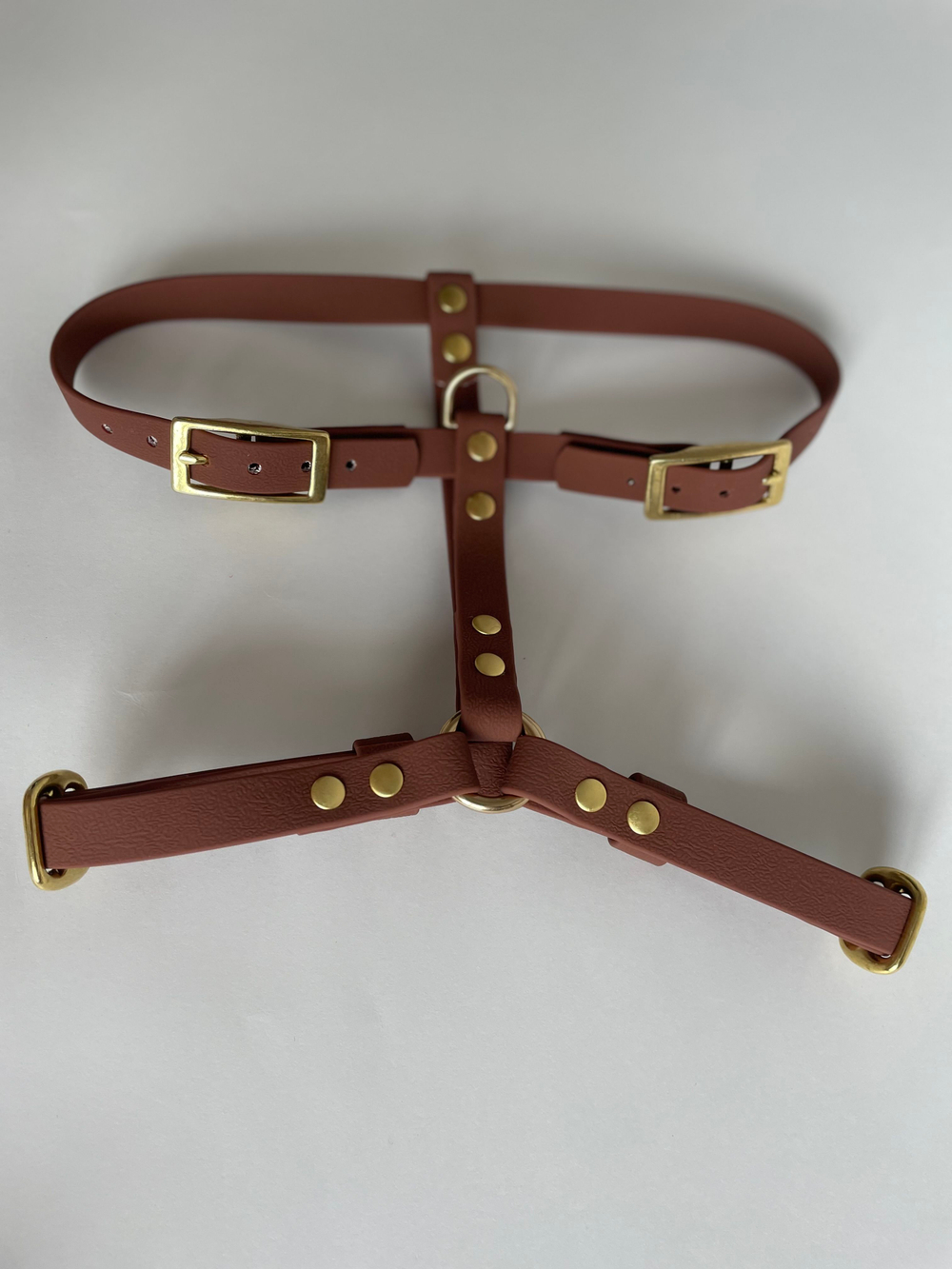 Шлейка из биотана на латунной фурнитуре , s , 15 мм, цвет Мокко под кожу