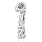 Прозрачное эрекционное кольцо 2см с подхватом и с вибрацией ToyFa Basic 818037-1