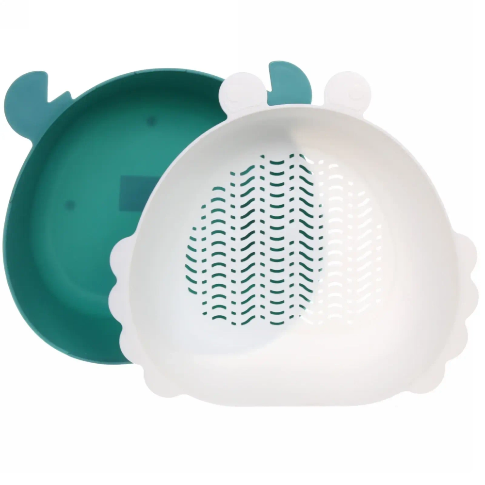 Дуршлаг пластиковый с поддоном «Крабик» 26*24*9см, микс цветов