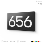 Номер на дверь 656, табличка на дверь для офиса, квартиры, кабинета, аудитории, склада, черная 120х70 мм, Айдентика Технолоджи