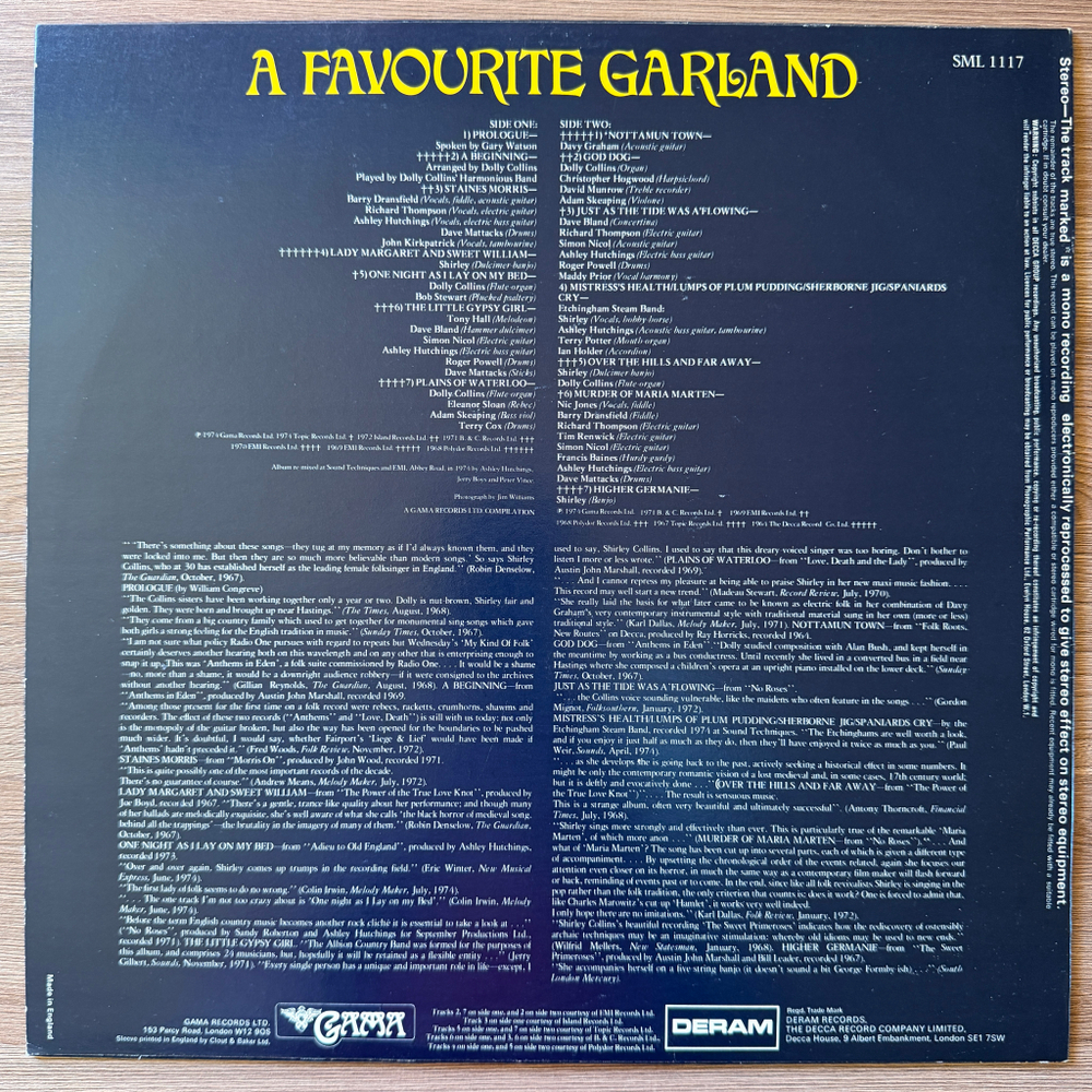 Shirley Collins – A Favourite Garland (Англия 1974г.) Т