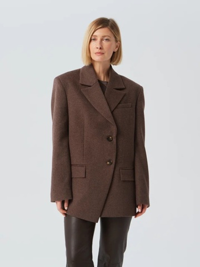 Пальто ассиметрия укороченное